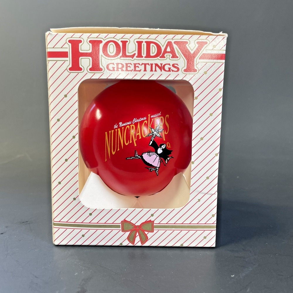 Vtg Holiday Greetings Christmas Ornament Nuncrackers The Nonsense Musical Funny